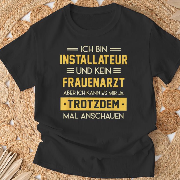 Installateur Kein Frauenarzt Slogan Plumber T-Shirt Geschenke für alte Männer