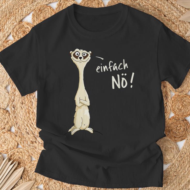 Ironically Sarcastic Cheeky Meerkat Gray T-Shirt Geschenke für alte Männer