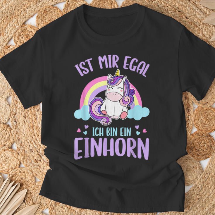 Ist Mir Egal Ich Bin Ein Einhorn T-Shirt Geschenke für alte Männer