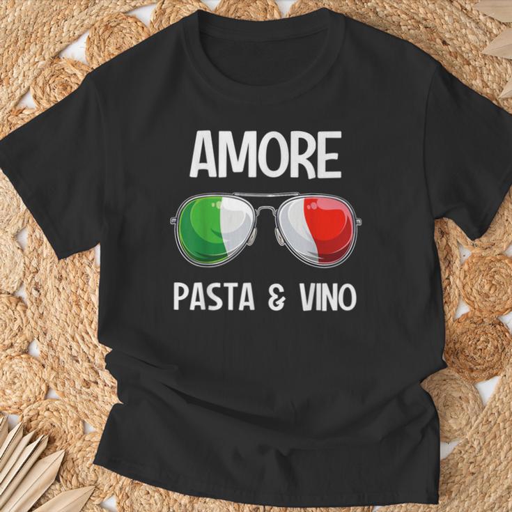 Italia Dialect Italian Amore Pasta &Ino S T-Shirt Geschenke für alte Männer