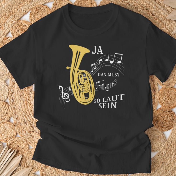 Ja Das Muss So Laut Sein Brass Instrument Tenor Horn Trumpet T-Shirt Geschenke für alte Männer