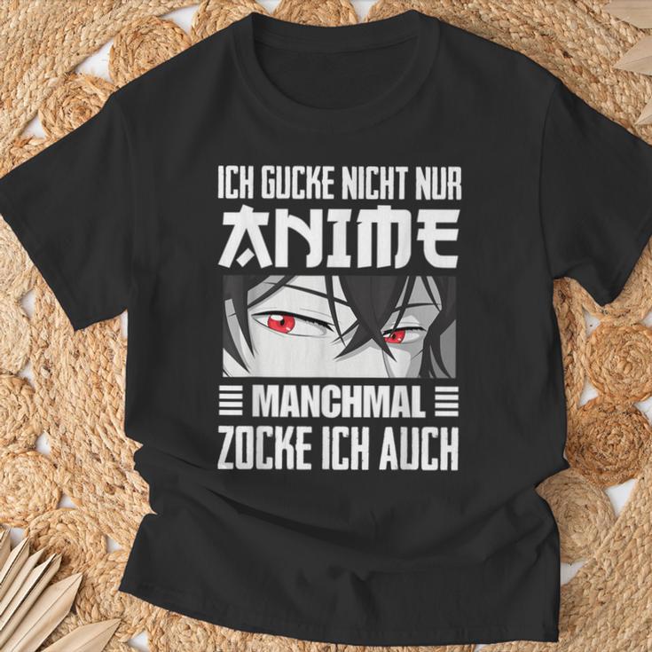 Japan Anime Manga Ich Gucke Nicht Nur Anime Zocke Ich Auch T-Shirt Geschenke für alte Männer