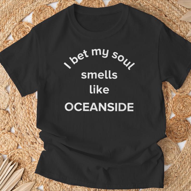 Je Parie Que Mon Âme Sent Comme Laille Natale D'oceanside En Californie T-Shirt Cadeaux pour les vieillards