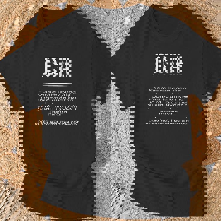 Josías Nombre Cumpleaños Día Del Padre Nombre Josiah Camiseta unisex Regalos para ancianos