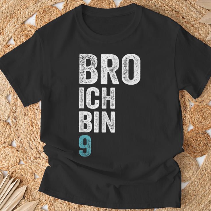 Kinder Bro Ich Bin 9 Jahre Alt Birthday 9Th Birthday T-Shirt Geschenke für alte Männer