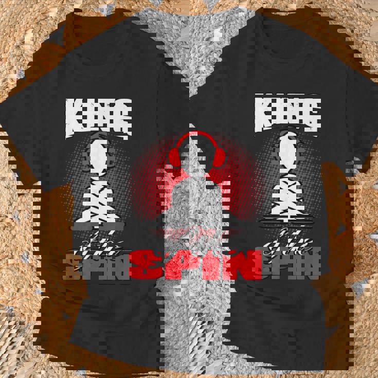 King Of The Spin Edm Dj Music Lover Camiseta unisex Regalos para ancianos