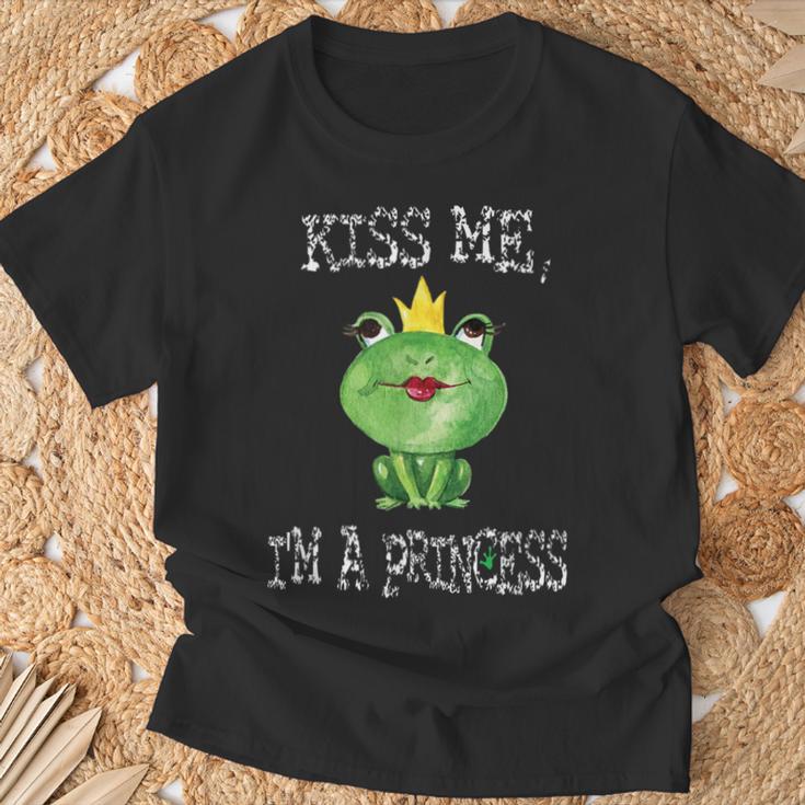 Kiss Me I'm A Princess Frog T-Shirt Geschenke für alte Männer