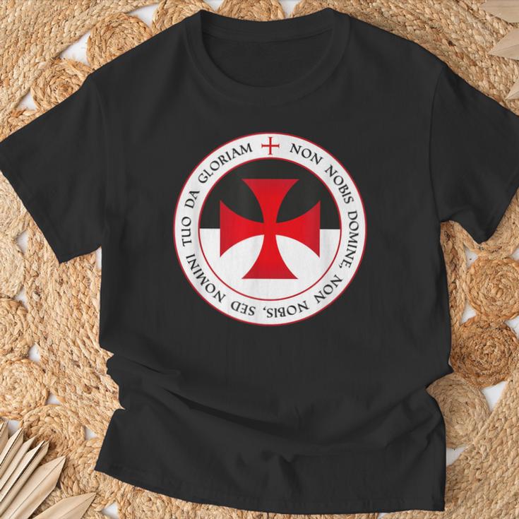 Knights Templar Cross And Seal Knight T-Shirt Geschenke für alte Männer