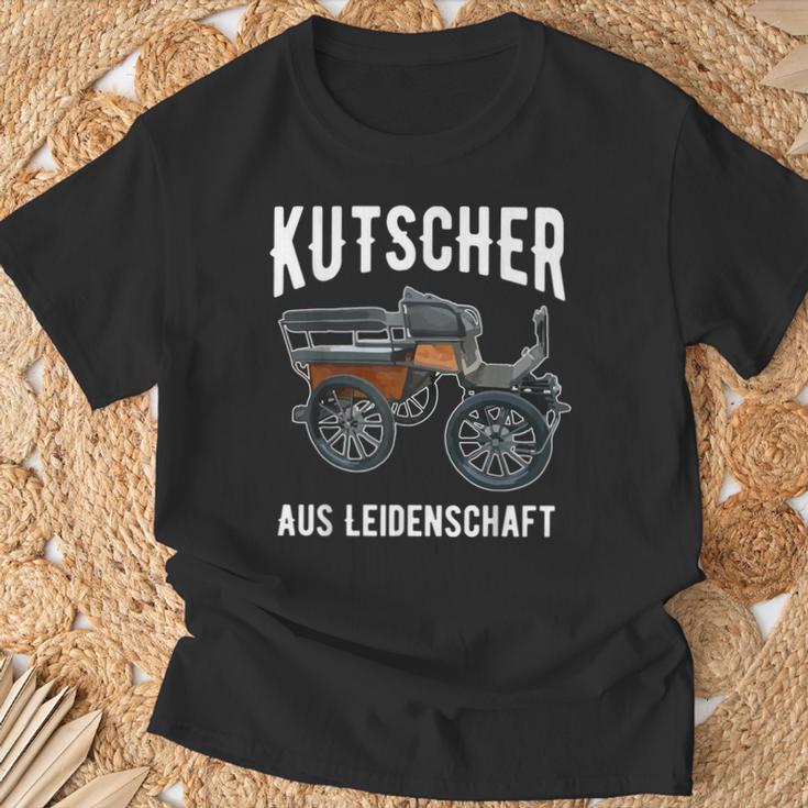 Kutscher Aus Leidenschaft Horse-Drawn Carriage Driving T-Shirt Geschenke für alte Männer