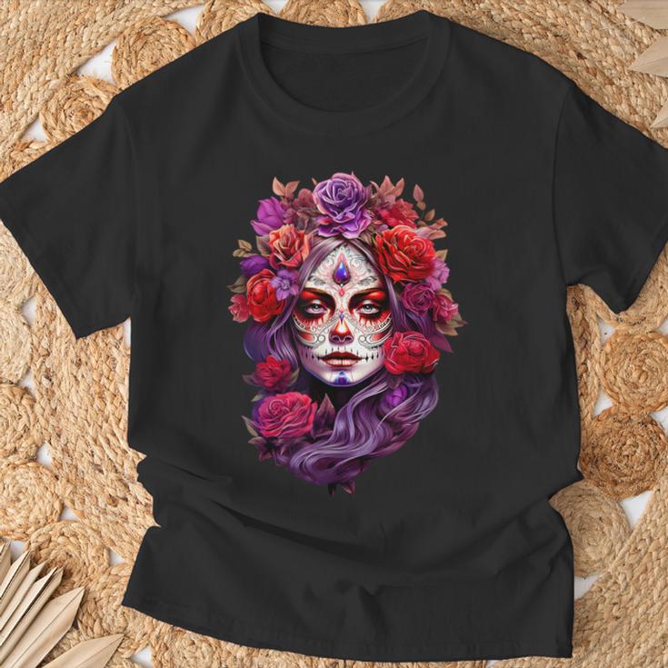 La Catrina Cool Dia De Muertos Day Of The Dead T-Shirt Geschenke für alte Männer