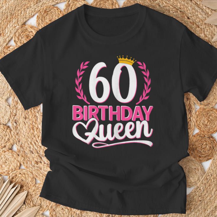 Ladies 60Th Birthday Woman 60S Birthday Birthday Queen 60 T-Shirt Geschenke für alte Männer