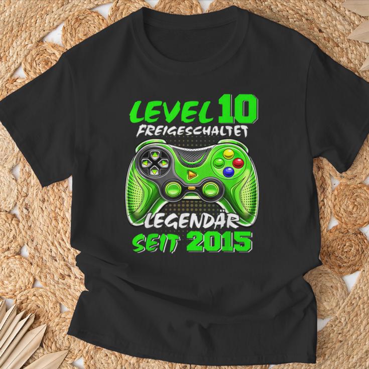 Level 10 Birthday Boy Gamer 2015 10Th Birthday T-Shirt Geschenke für alte Männer