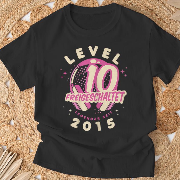 Level 10 Years Girl's Birthday Gamer Girl Gamer 2015 T-Shirt Geschenke für alte Männer