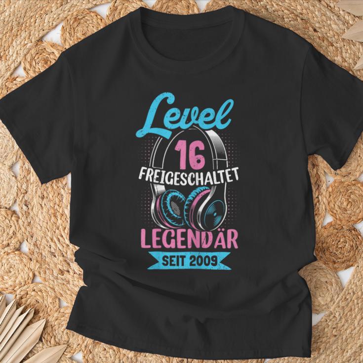 Level 16 Jahre Mädchen Geburtstag Gamer Girl Nager 2009 T-Shirt Geschenke für alte Männer