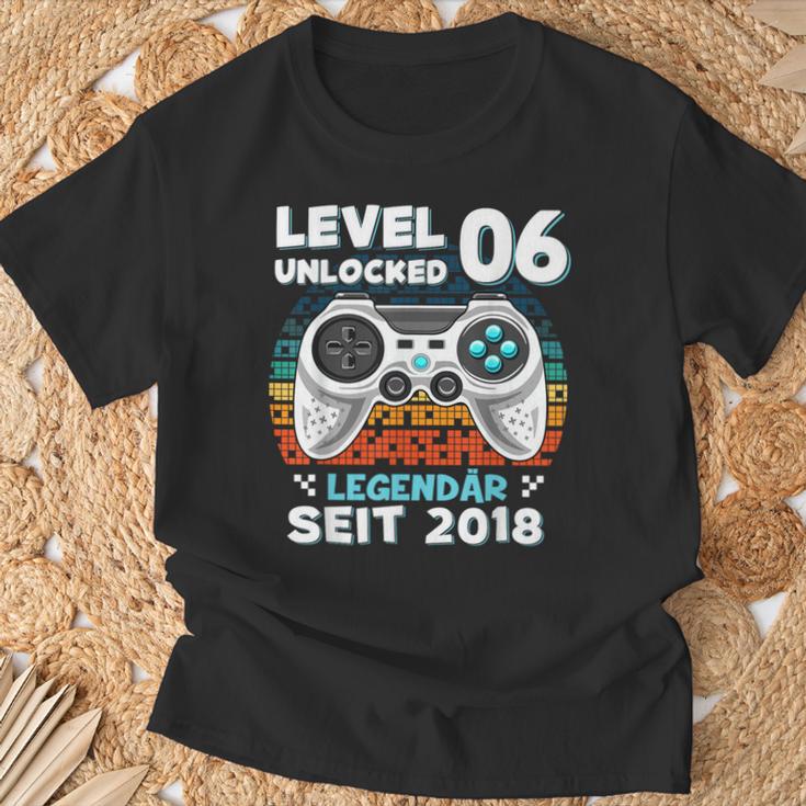 Level 6 Years Birthday Young Gamer 2018 Birthday T-Shirt Geschenke für alte Männer