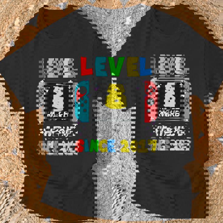 Level 8 Freigeschaltet Fantastisch Seit Dem 8 Geburtstagon Gaming 2017 T-Shirt Geschenke für alte Männer
