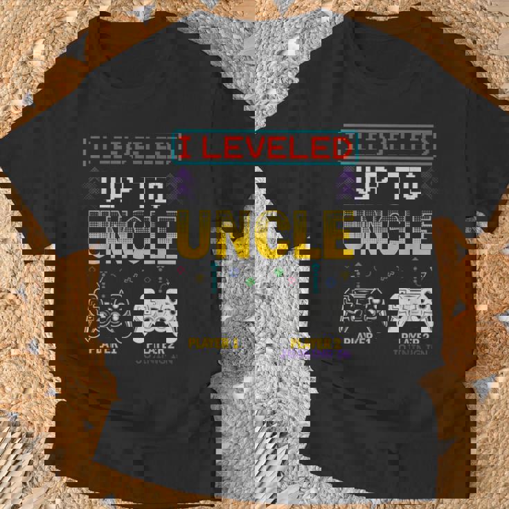 I Leveled Up To Uncle 2023 Nueva Familia Promocionada A Jugador Camiseta unisex Regalos para ancianos