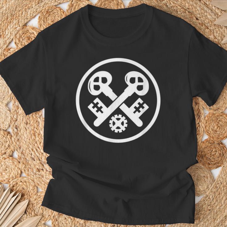 Locksmith Metal Builder Guild Sign T-Shirt Geschenke für alte Männer