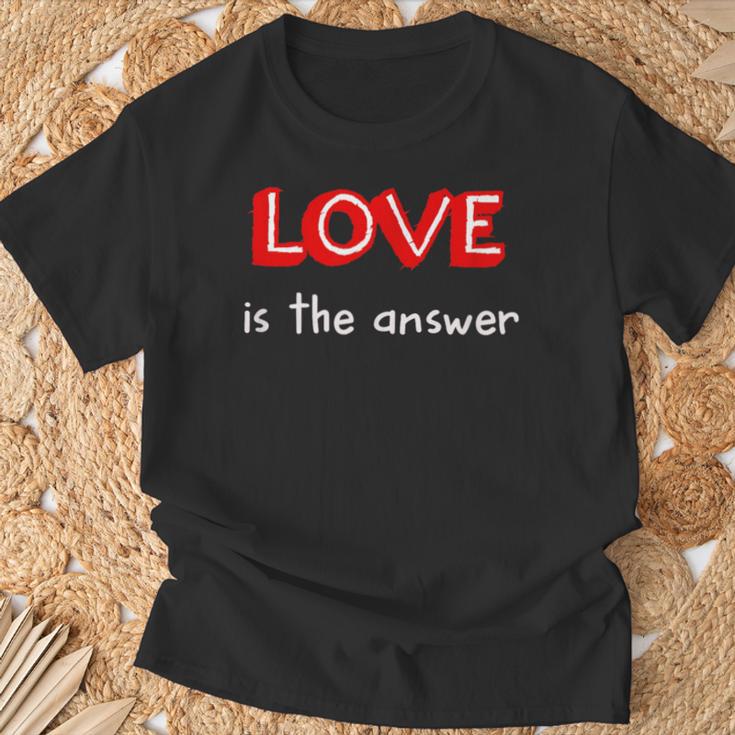 Love Is The Answer T-Shirt Geschenke für alte Männer