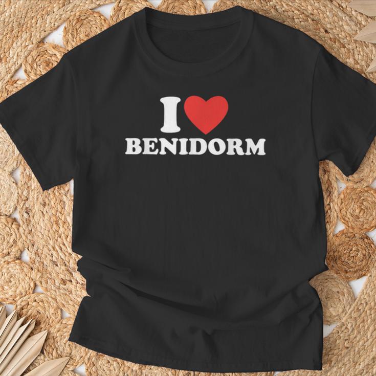 I Love Beni I Heart Ciudad De Benidorm España Benidorm Camiseta unisex Regalos para ancianos