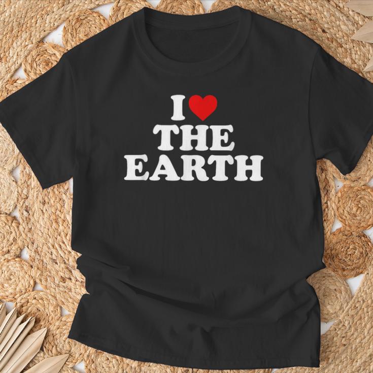 I Love The Earth Heart Environmental Alist T-Shirt Geschenke für alte Männer