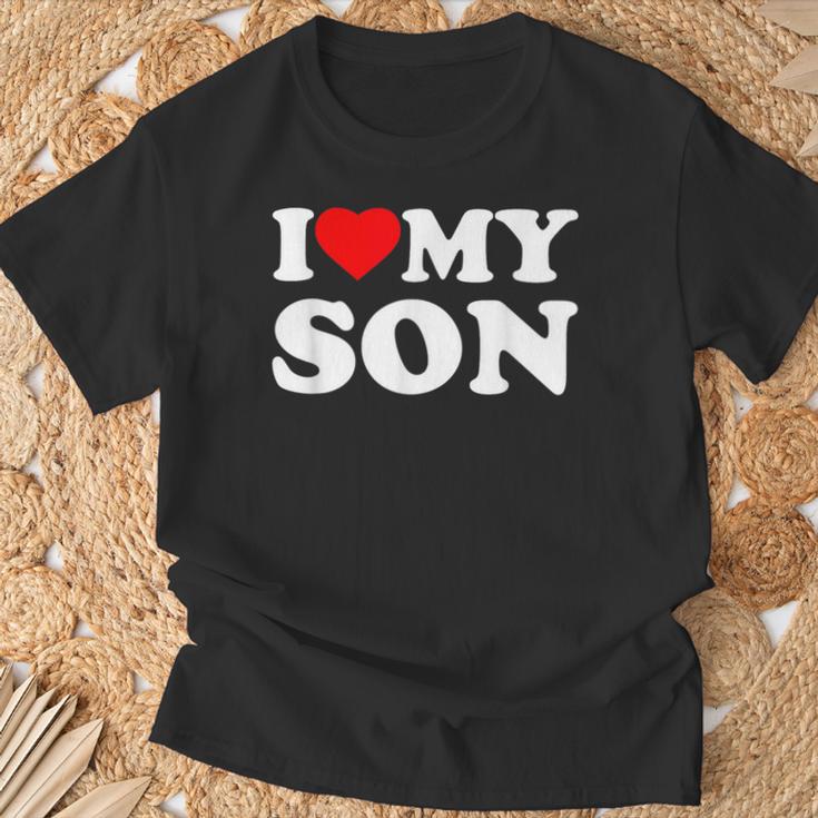 I Love My Son Heart T-Shirt Geschenke für alte Männer