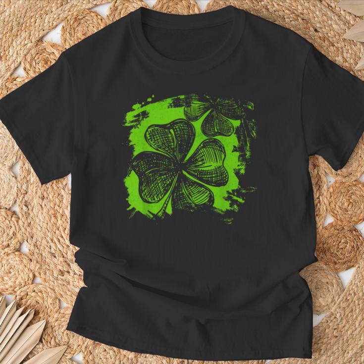 Lucky Charm Four Leaf Clover Irish Clover S T-Shirt Geschenke für alte Männer