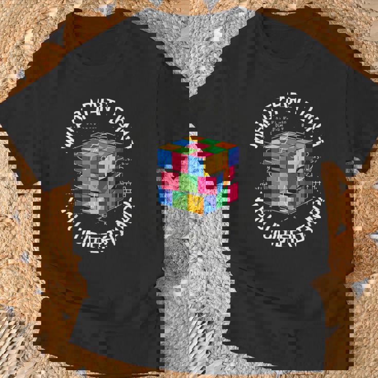 Magic Cube Solution Nerd Genie Cadeau Drôles Hommes S T-Shirt Cadeaux pour les vieillards