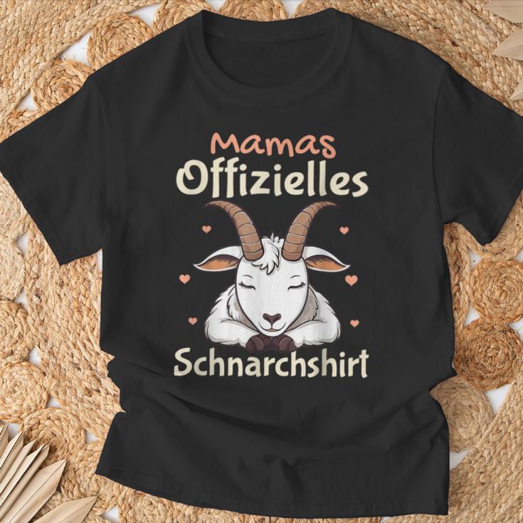 Mamas Official Snoring Mama Sleep Goat T-Shirt Geschenke für alte Männer