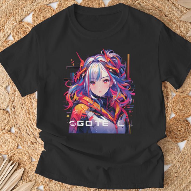 Manga Anime Aesthetic Cyberpunk Techwear Harajuku T-Shirt Geschenke für alte Männer