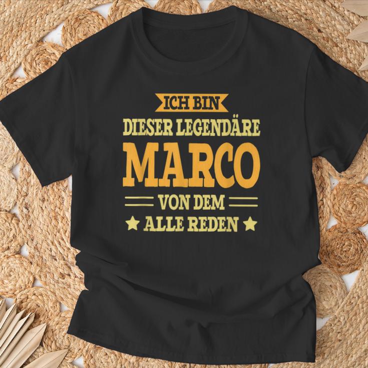 Marco With First Name Slogan T-Shirt Geschenke für alte Männer