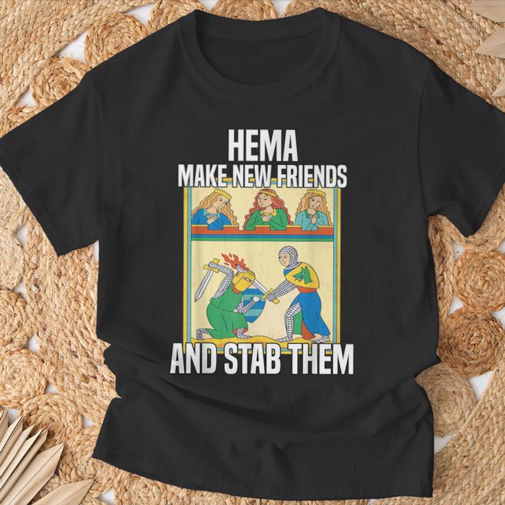 Medieval Sword Fighting Traditions And Tournaments Hema T-Shirt Geschenke für alte Männer