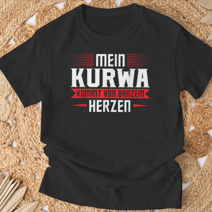 Mein Kurwa Kommton Ganzem Herz Polen Kurwa T-Shirt Geschenke für alte Männer