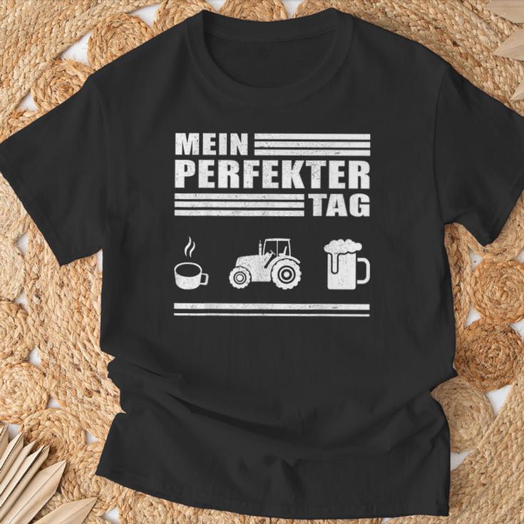 Mein Perfekt Tag Farmer T-Shirt Geschenke für alte Männer