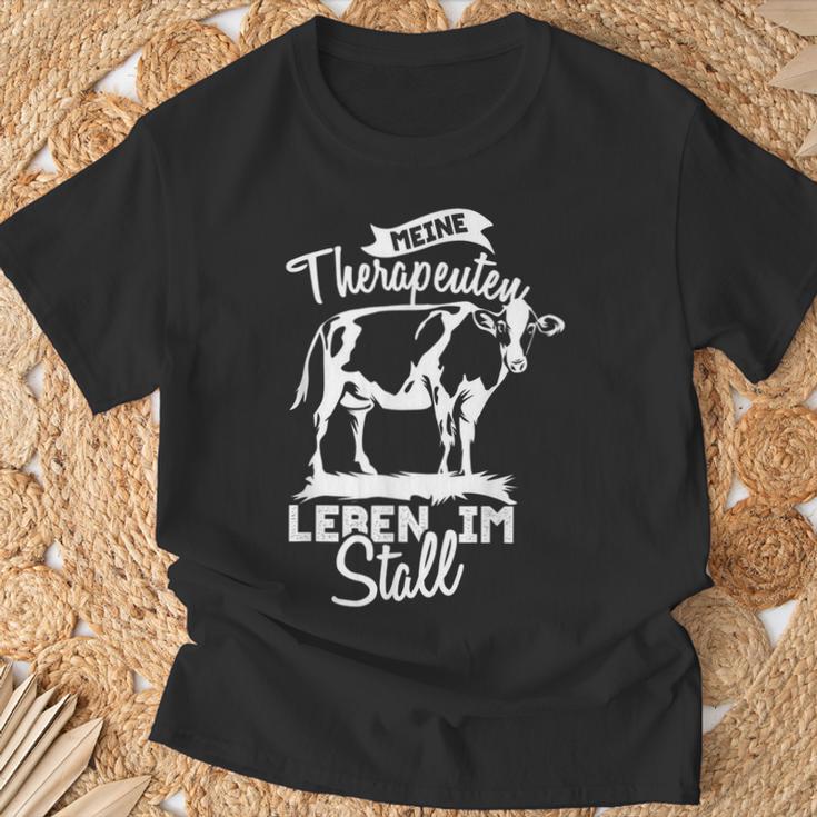 Meine Therapeuten Leben Im Stall Livebreeding Cows T-Shirt Geschenke für alte Männer