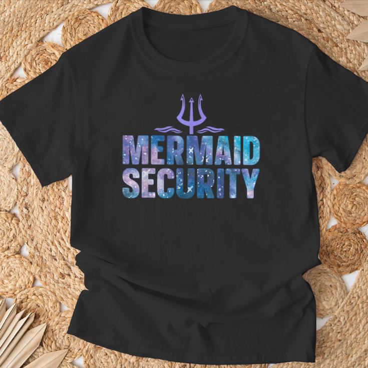 Mermaid Security Dad Mermaid Family Mermaid Squad T-Shirt Geschenke für alte Männer