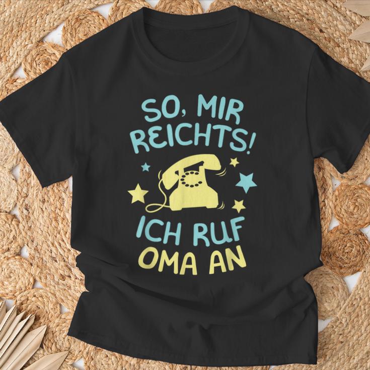 Mir Reichts Ich Ruf Oma An Grandchildren Saying Grandson Children's T-Shirt Geschenke für alte Männer