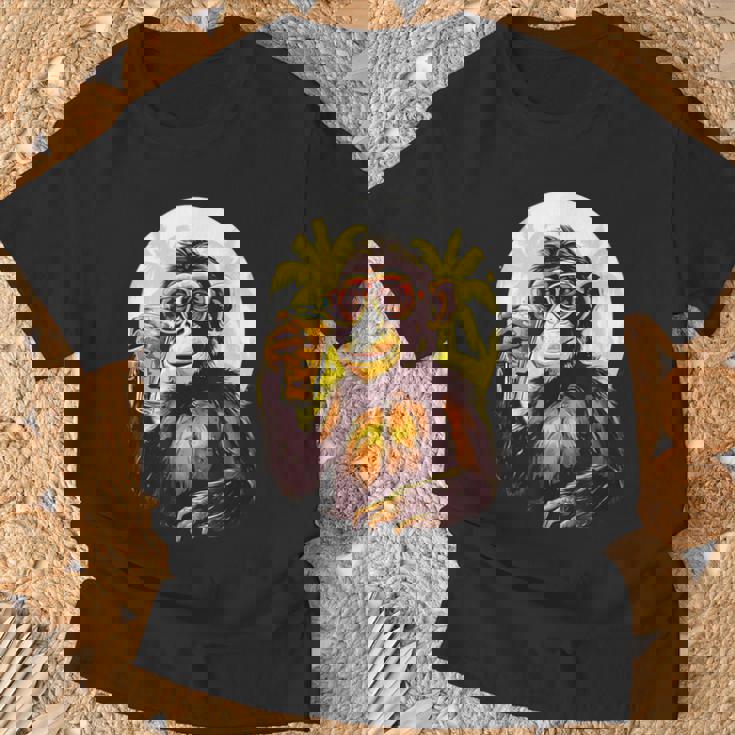 Mono Bebiendo Cerveza Bebedor De Cerveza Divertido Gorila Borracho Sim Camiseta unisex Regalos para ancianos