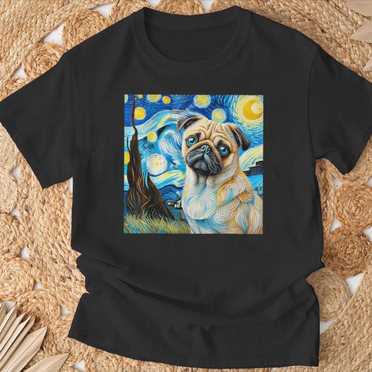 Mops Unter Dem Sternenhimmel T-Shirt Geschenke für alte Männer