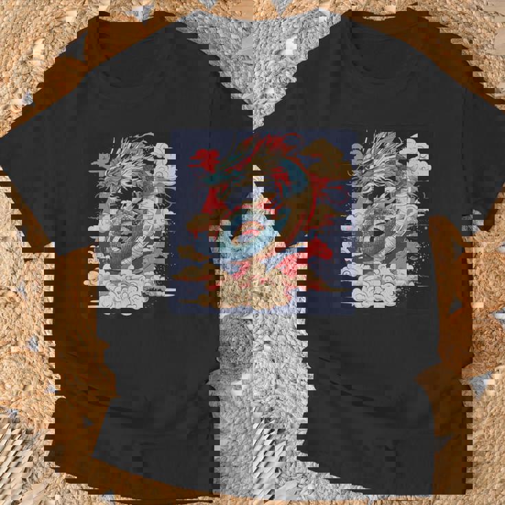 Motif Dragon Japonais Pour Un Style Emblématique T-Shirt Cadeaux pour les vieillards