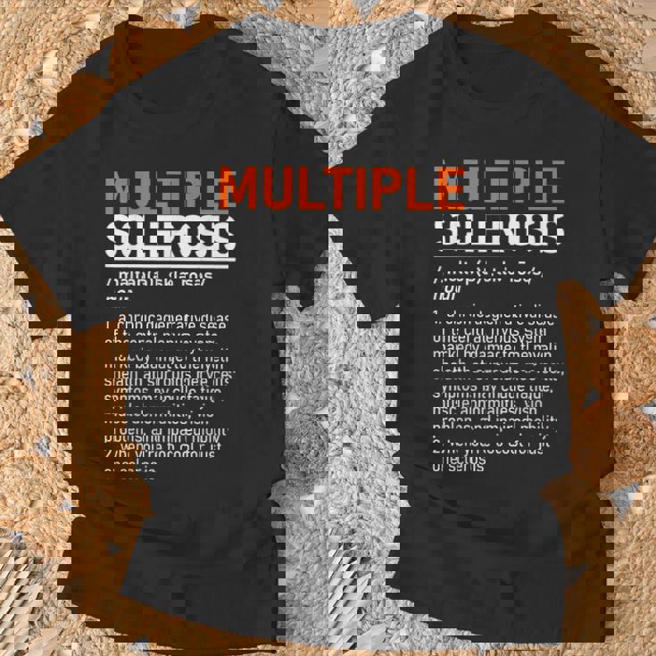 Multiple Sclerosis Awareness Ms Definition Warrior Support Camiseta unisex Regalos para ancianos