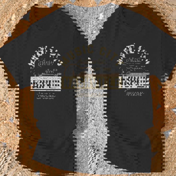 Music City Nashville Tennessee- Ciudad De La Música De Nashville Camiseta unisex Regalos para ancianos