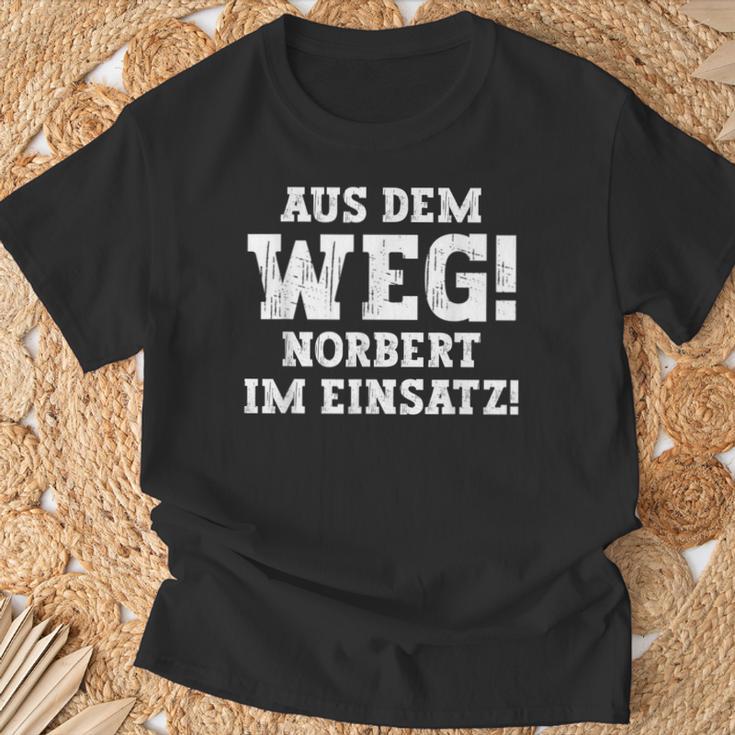 Norbert Saying Aus Dem Weg First Name Norbert T-Shirt Geschenke für alte Männer