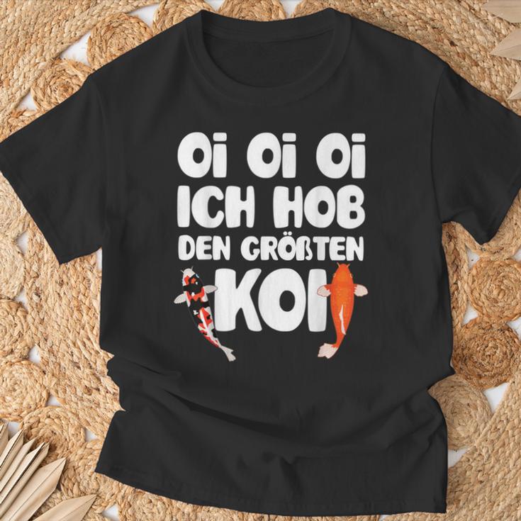 Oi Oi Oi I Hob Den Biggest Koi Fish Koi T-Shirt Geschenke für alte Männer