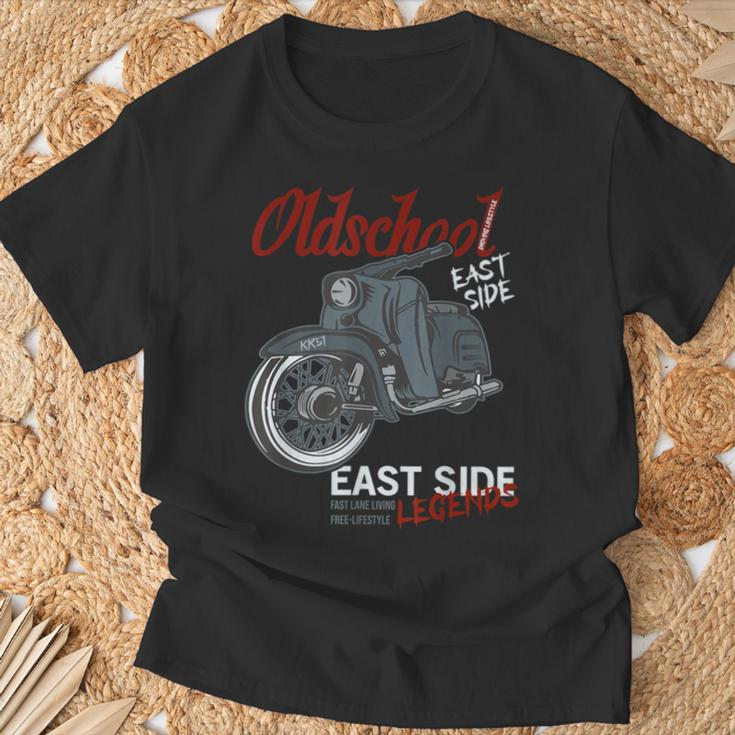 Oldschool Schwalbe Tuning Kr51 Simson Ddr Mofa Moped T-Shirt Geschenke für alte Männer