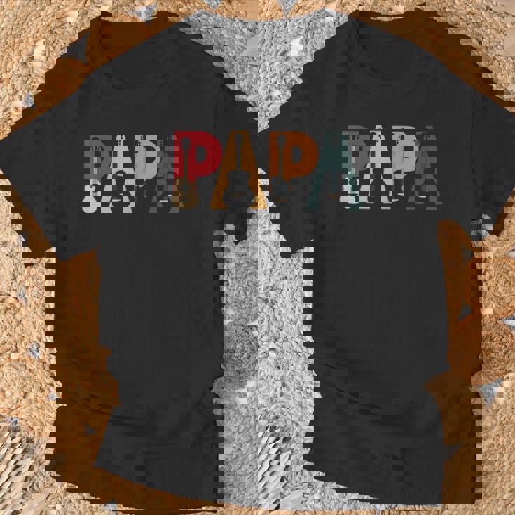 Papa Guitar Idea De Regalo Del Día Del Padre Para Papá Guitarra Camiseta unisex Regalos para ancianos