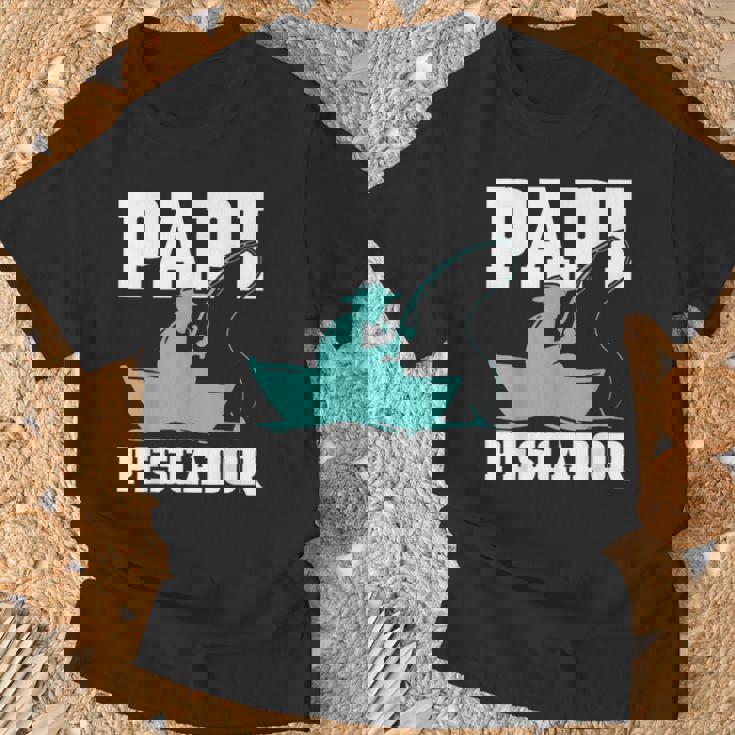 Papi Pescador Barco Papa Jubilacion Pez Pesca Hombre Regalo Camiseta unisex Regalos para ancianos