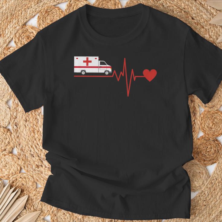 Paramedic With Emergency Service Driver Ekg T-Shirt Geschenke für alte Männer