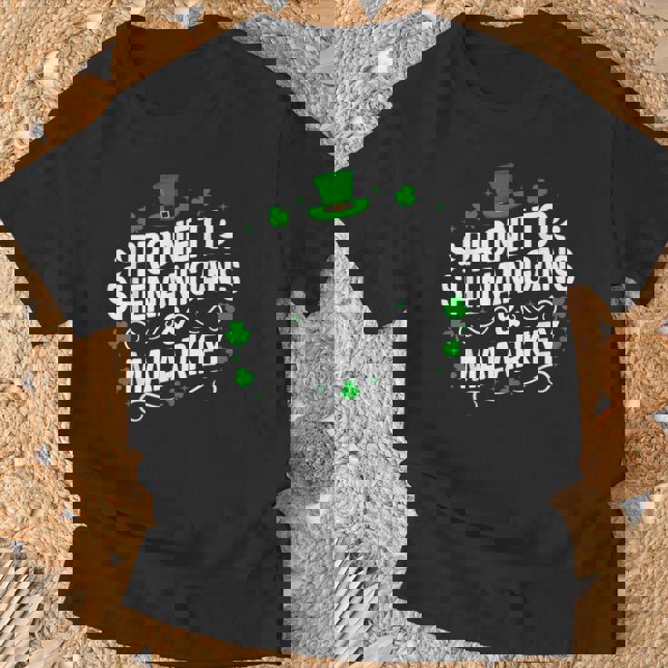 Prone To Shenanigans & Malarkey St Patrick's Day Proud Irish T-Shirt Gifts for Old Men