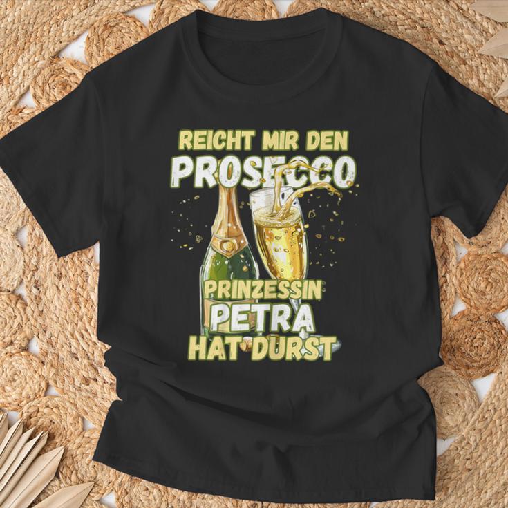 Prosecco Women's With Saying Jga First Name Petra T-Shirt Geschenke für alte Männer